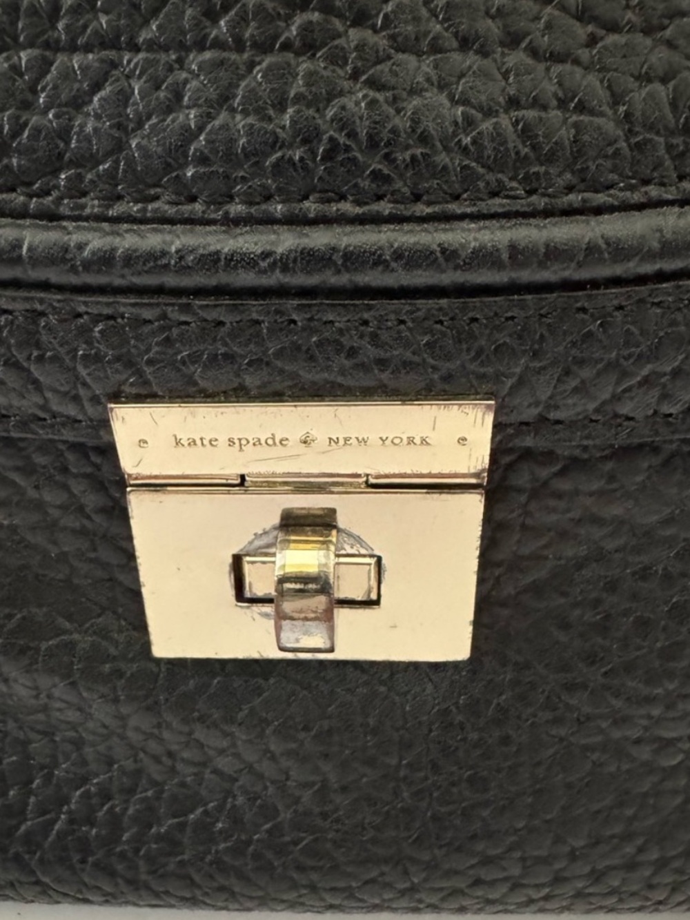 Kate Spade Tallulah Everett Way Leather Shoulder Minimalist Handbag Purse Black - Picture 8 of 9